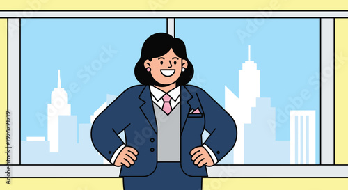 A minimalist illustration showing a cityscape viewed through a window, evoking contemplation and urban connection.