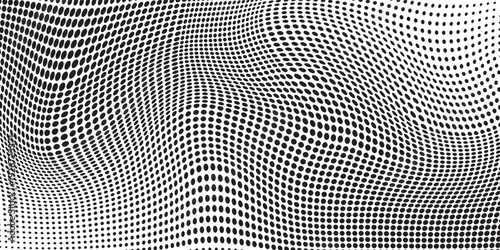 Abstract geometric black and white deco art halftone hexagone  and triangle print pattern