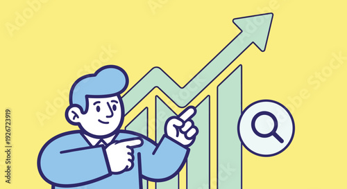 A minimalist digital illustration of a stressed cartoon character with a strain gauge. Poignant and humorous.