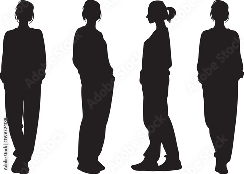 Modern Oversized Outfit Woman Silhouette Set