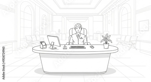 Luxurious Bathroom Scene with Bathtub Illustration.