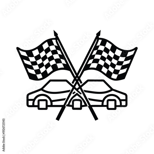 car racing flags winner