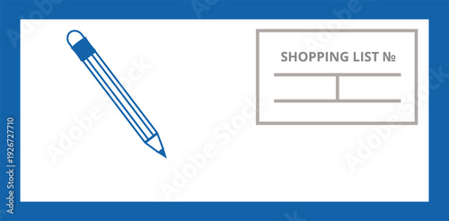 Shopping list sheet template. Paper blank page