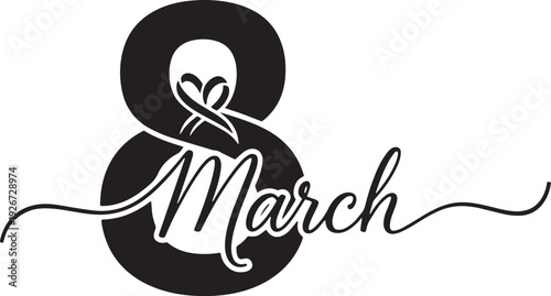 A black and white illustration of a heart with a ribbon on it, set against a white background.