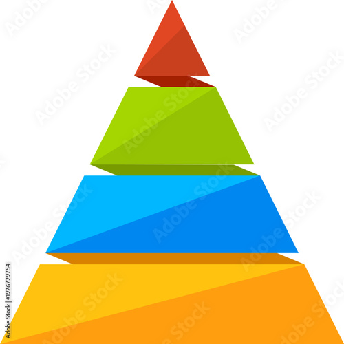 Stage chart. Hierarchy grade diagram color template