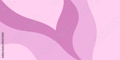 Pink papercut wave curves liquid shapes abstract background simple modern design