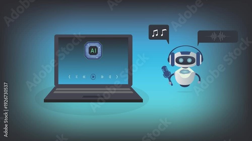 Wallpaper Mural ai music. ai music creation software on laptop.ai music production software dashboard on laptop Torontodigital.ca