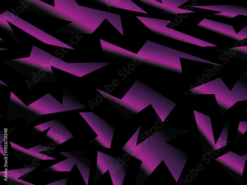 Background with abstract forged carbon fiber vector pattern with randomly arranged dark purple and black fragments, creating a modern and futuristic texture.	