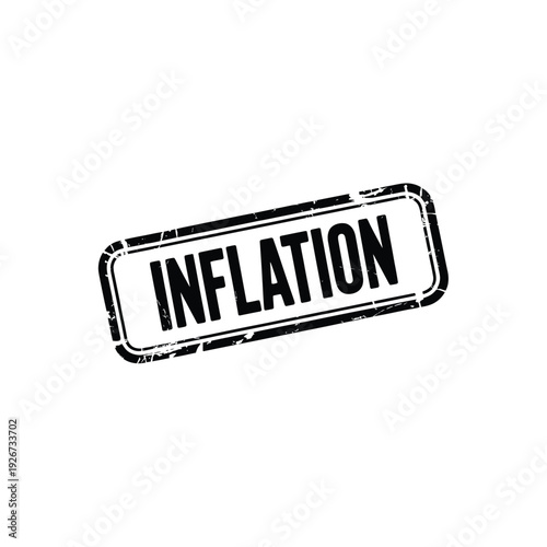 Inflation stamp representing economic crisis concept in business and finance world