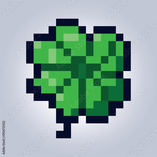 Four Leaf Clover 16x16 Tile – Lucky Nature Symbol Fantasy Game Asset