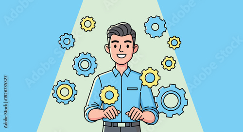 A minimalist background featuring light blue and white with a geometric design, ideal for presentations and marketing.