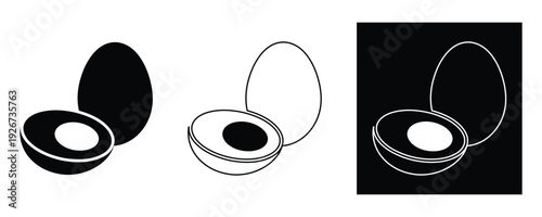 Modern abstract shapes in black and white for design and branding