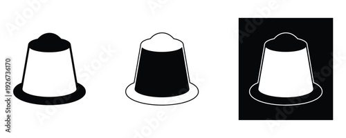 Set of modern bucket hats in different styles and colors