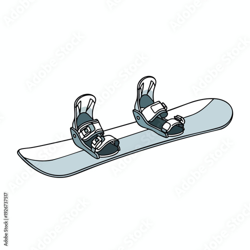 Modern Snowboard with Adjustable Bindings for Winter Sports Enthusiasts