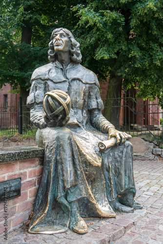 Monument of great astronomer Nicolaus Copernicus in olsztyn, Poland