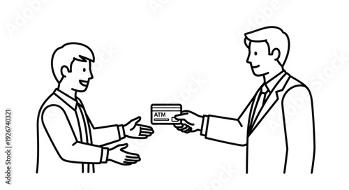 Man handing over a credit card.
