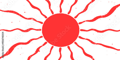 A vintage grunge illustration of a red paint splash and red blood drop forming a heart shape within a circular vector frame for a Valentine decoration or Christmas card design