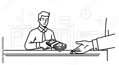 Man handing over credit cards.
