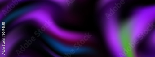 Abstract Purple Swirl Background With Fluid Smoke Waves And Vibrant Neon Accents. flayer, design