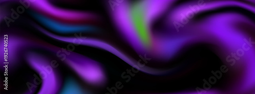 Abstract Purple Swirl Background With Fluid Smoke Waves And Vibrant Neon Accents. eps10