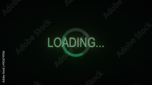 Circle loading icon 3D render