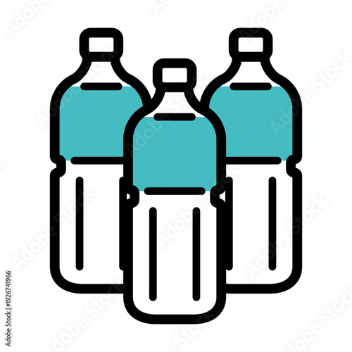 Mineral Water Bottle for Emergency Supplies Illustration
