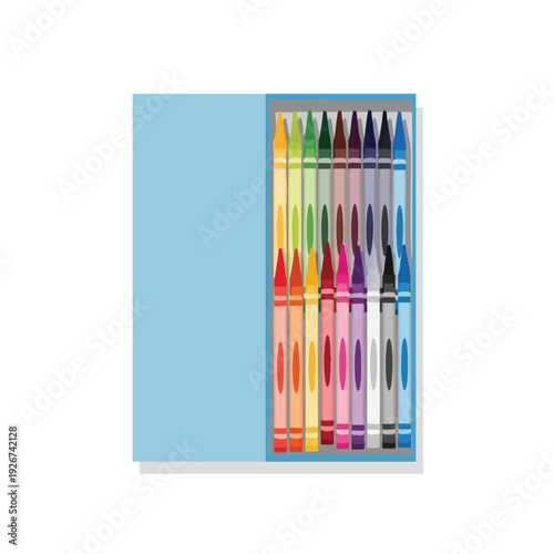 Set of Vibrant Colored Markers in a Clear Plastic Case for Creative Art Projects