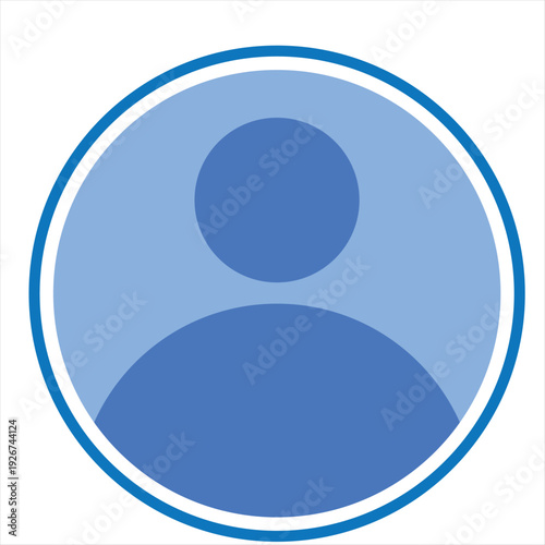 Blue avatar. Blue placeholder. Profile icon.
