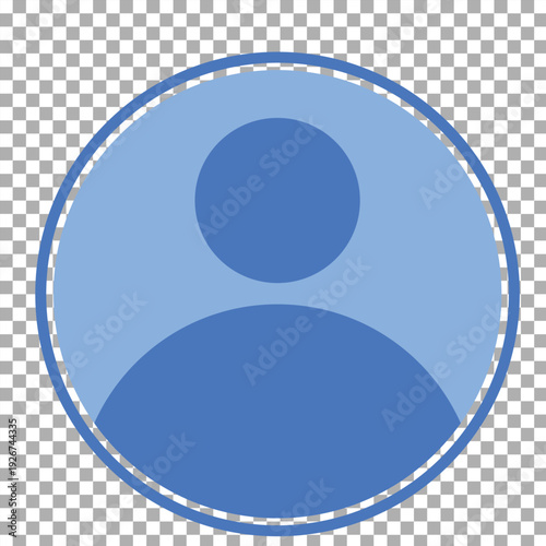 Blue avatar. Blue placeholder. Profile icon.