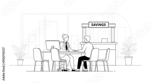 Man Sitting at Office Desk.