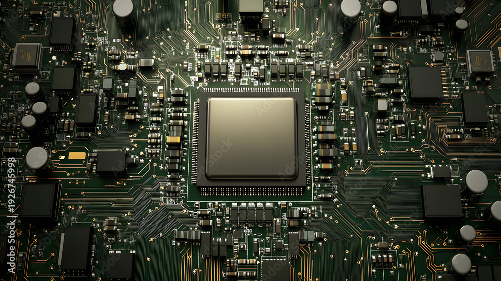 Fototapeta premium Close-up of the precision chip
