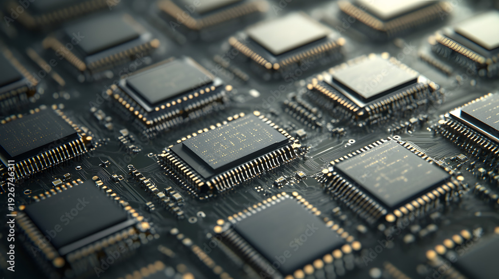 Obraz premium Close-up of the precision chip