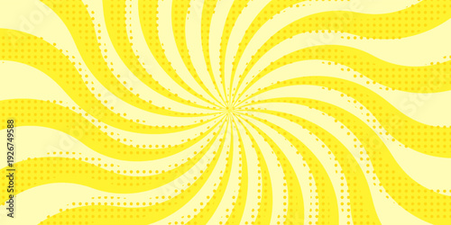 Yellow background of the Book in comic style pop art superhero. Pop art yellow comics book cartoon for comic superhero text, speech bubble, message.