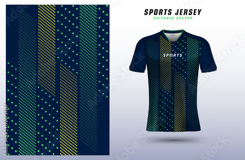T-shirt sport jersey design template with geometric line halftone pattern background