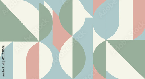 Abstract geometric pattern with pastel colors in modern minimalist style