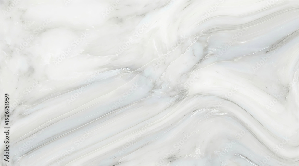 Obraz premium White marble texture under soft diffuse lighting with gray veining and flowing patterns