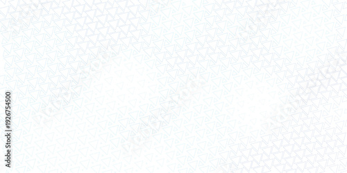 Modern Triangle Halftone Geometric Pattern Vector Radial Border Blue White Abstract Background. Faded Checkered Triangle Particles Smooth Texture.