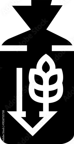 low carb bread black glyph icon for digital and print projects.