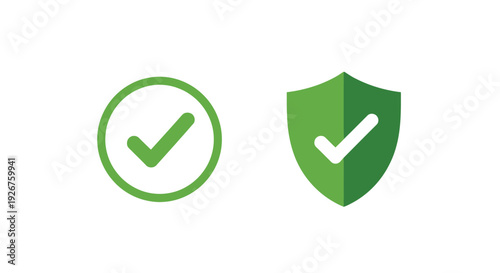 Green checkmark icons representing safety and security silhouette