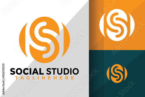 Letter S Circle Unique Logo Logos Design Element Stock Vector Illustration