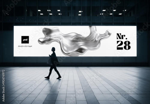 Outdoor advertising billboard mockup