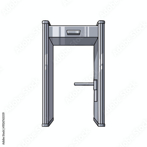 Metal Detector Security Gate Illustration