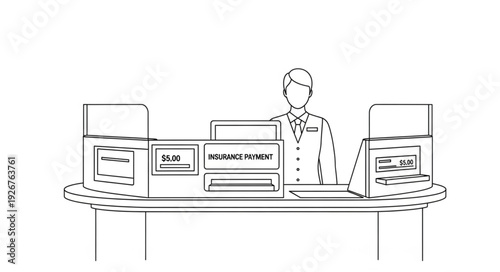 Man Working on Computer Desk.