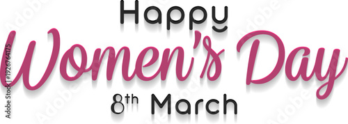 Diverse group of women celebrating International Women's Day with shadow empowerment, equality, and unity concept banner 