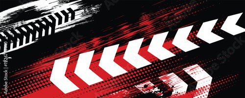 Exclusive red and black color combination sport racing car livery design, for universal medium eps10 vector ready to print.