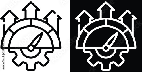 optimization Two-tone version in black and white background