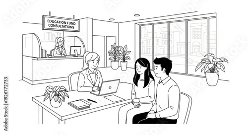 Office Meeting with Colleagues Discussing.