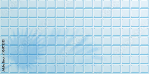 Blue bathroom tile wall background. ceramic kitchen floor, square mosaic 3d pattern