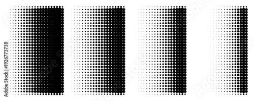 Dot halftone pattern, square pixel gradient abstract backgrounds
