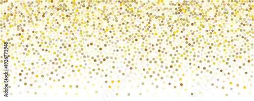 Gold star confetti background, golden sparkle pattern
